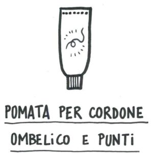 Pomata per cordone ombelicale e punti