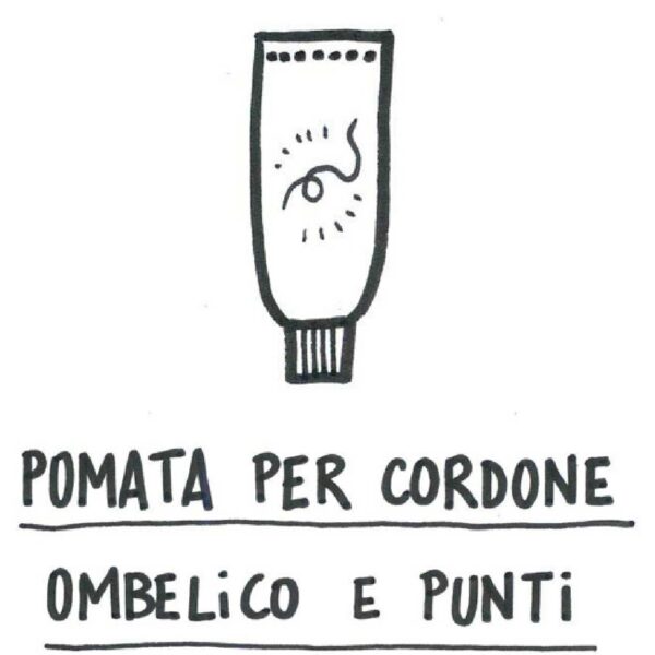 Pomata per cordone ombelicale e punti